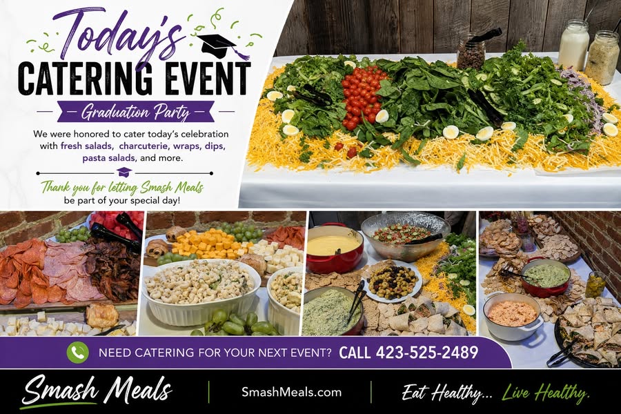 Real Smash Meals Facebook event catering post